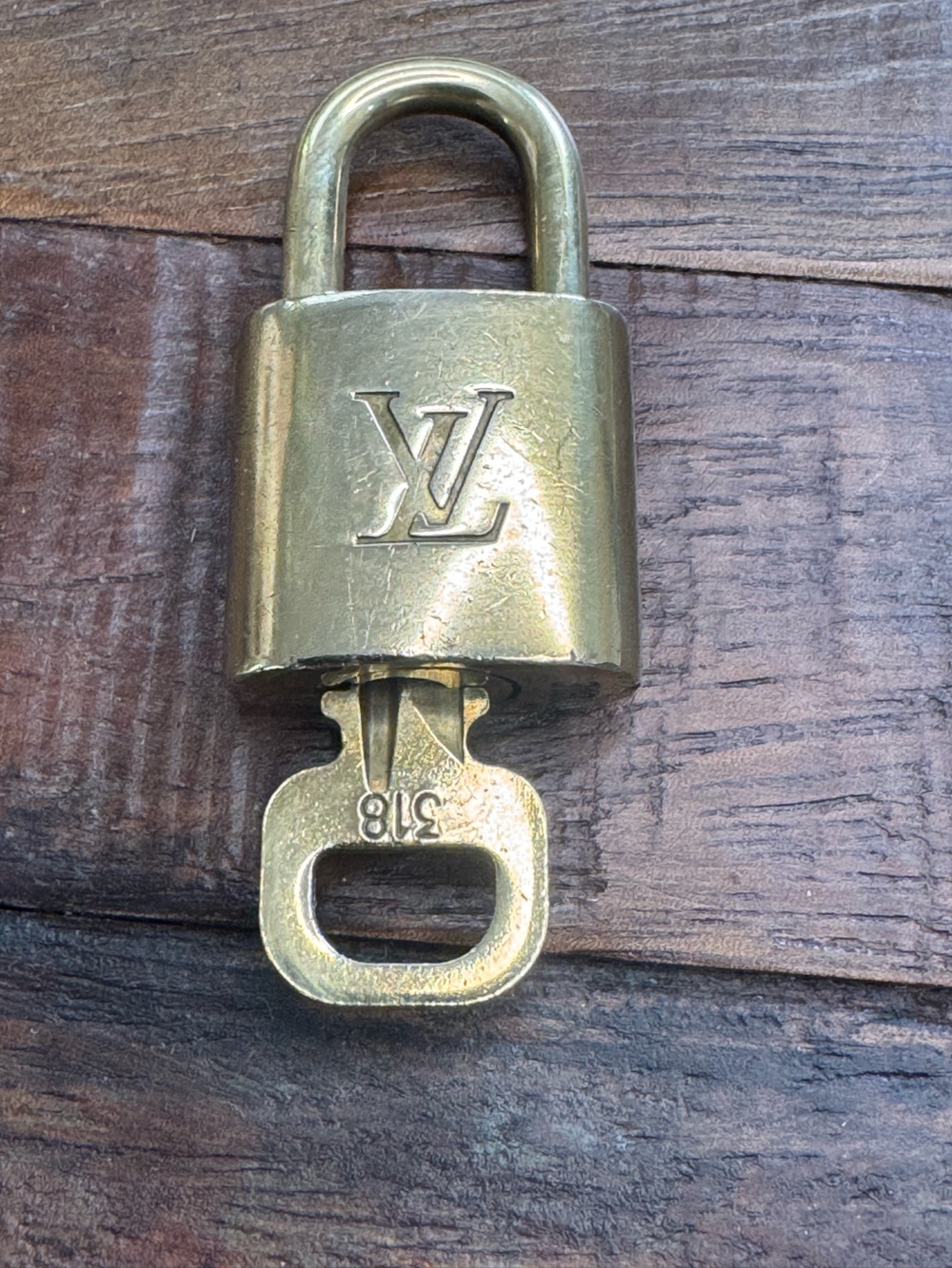 Louis Vuitton #318 Gold Padlock with Key